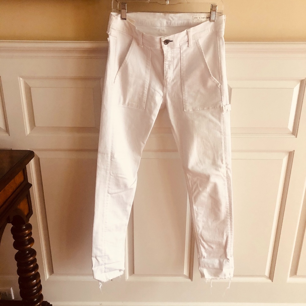 COPY - rag & bone White Utility Jean Size 28